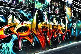 街头涂鸦手绘抽象装饰画图片