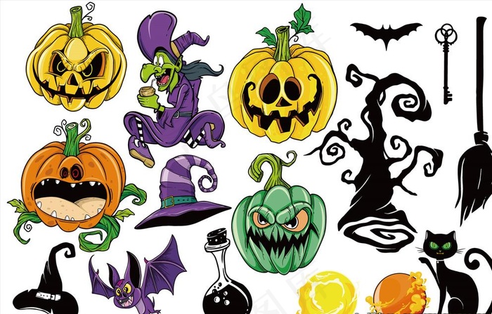 万圣节卡通图案图片