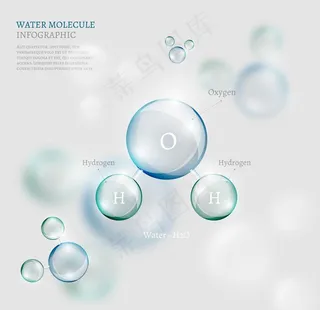 水分子图片
