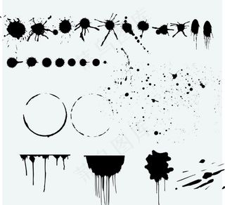 喷溅墨迹图片
