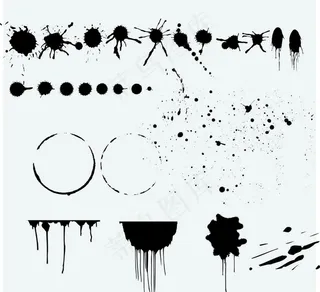 喷溅墨迹图片