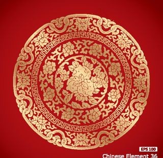 中式喜庆吉祥图腾纹样图片