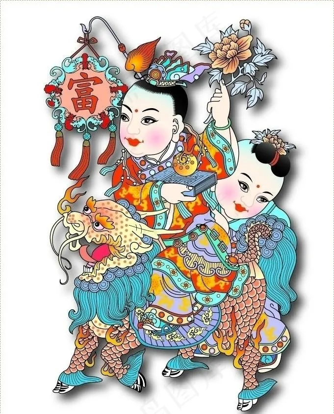 吉祥如意图图片ai矢量模版下载