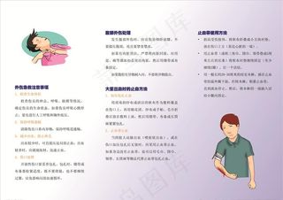 震后常见外伤急救知识三折页图片