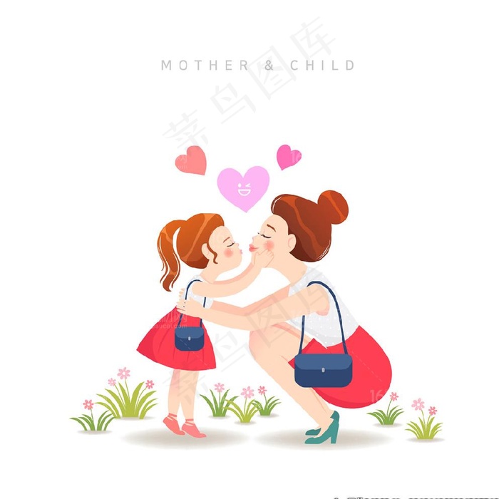卡通亲子插画图片