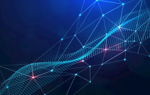 AI科技线条背景图片