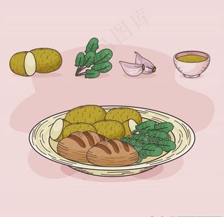 矢量厨房蔬菜食物素材图片