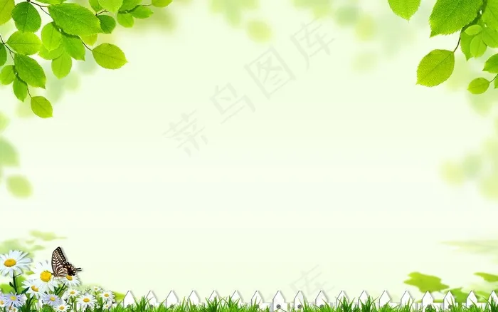 绿叶背景图片(3500X2300(DPI:300))psd模版下载