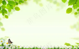 绿叶背景图片
