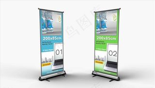 易拉宝样机效果图图片