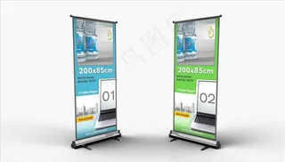 易拉宝样机效果图图片