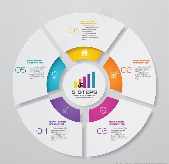 5步循环图信息图形元素图片