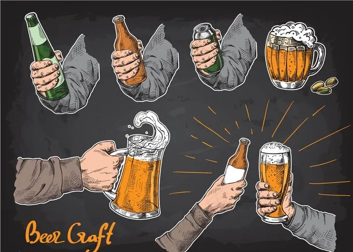 啤酒图片ai矢量模版下载