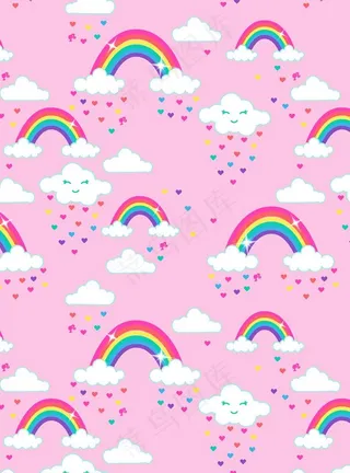 粉底彩虹爱心底纹图片