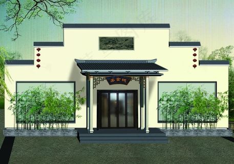 古色门头效果图图片