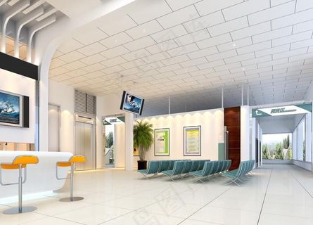 医院室内大厅设计图片