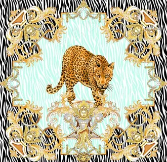 大牌豹子方巾图片