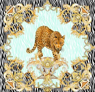 大牌豹子方巾图片