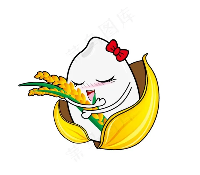 卡通大米娃娃图片eps,ai矢量模版下载