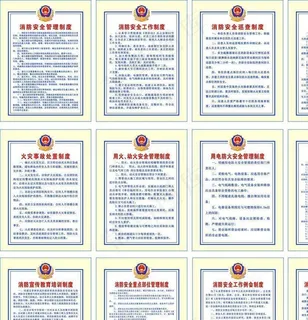 消防安全管理制度牌图片