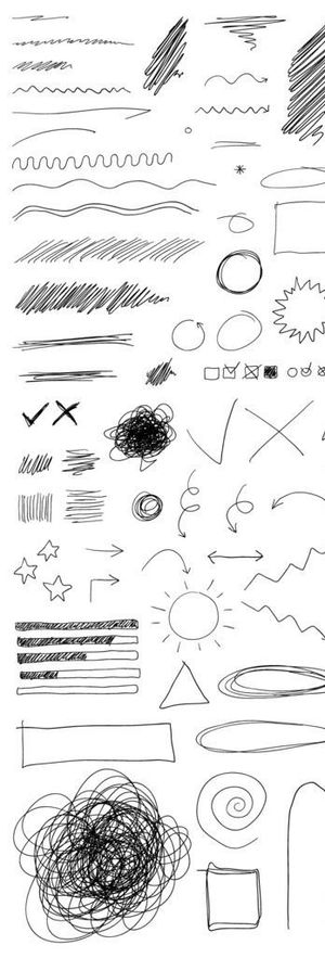 线条手绘草稿图片