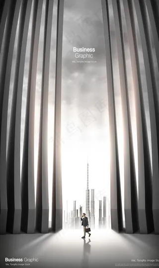 商业男性人物虚拟大气概念空间图片