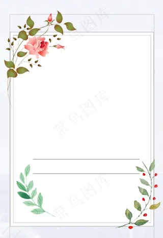 绿色花卉花边边框图片