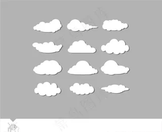 云 卡通云 白云 蓝天白云图片