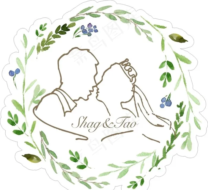 婚礼LOGO图片cdr矢量模版下载