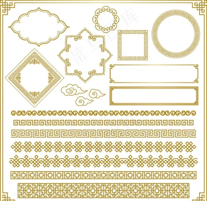 花边图片eps,ai矢量模版下载