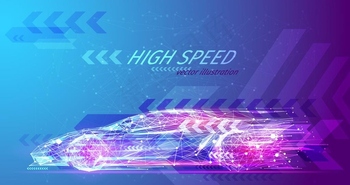 汽车线条图片eps,ai矢量模版下载