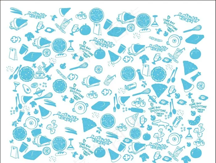 餐饮店背景花纹图片ai矢量模版下载