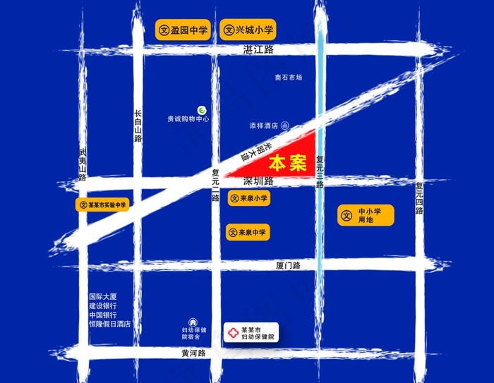 区位图图片psd模版下载