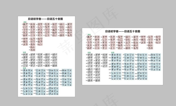 学日语图片cdr矢量模版下载