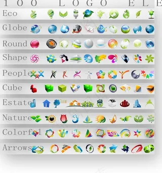 3d绿色环保 企业logo设计图片