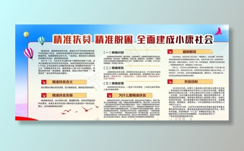 精准扶贫宣传栏图片(7087X3543(DPI:300))psd模版下载