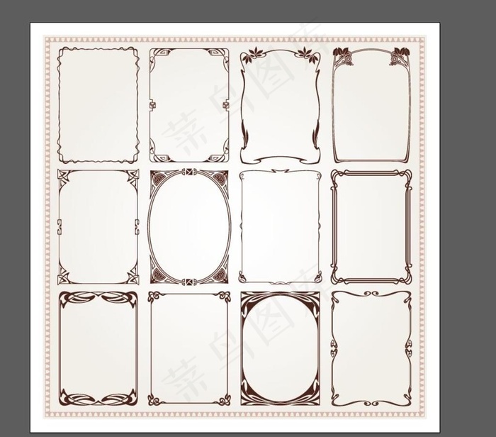 菜单边框图片ai矢量模版下载