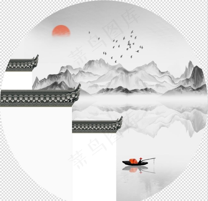 徽派山水建筑图片