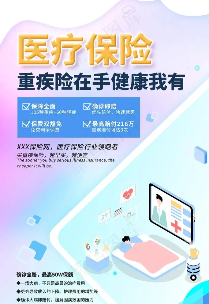 医疗保险图片(3543X5315(DPI:150))psd模版下载