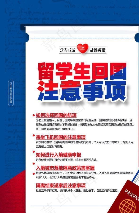 留学生注意事项图片(2362X3543(DPI:200))psd模版下载