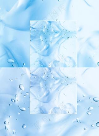 水纹水波高清背景冰爽清透蓝色水图片