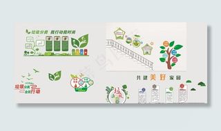 垃圾分类墙  文化墙 楼道宣传图片