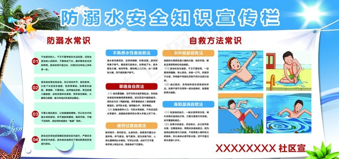 防溺水安全知识宣传海报图片(7086X3543(DPI:150))psd模版下载