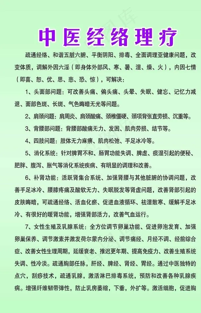 经络理疗图片psd模版下载
