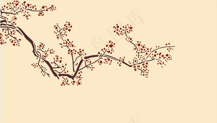 硅藻泥梅花背景图片cdr矢量模版下载