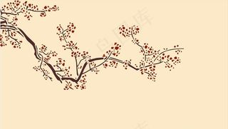 硅藻泥梅花背景图片