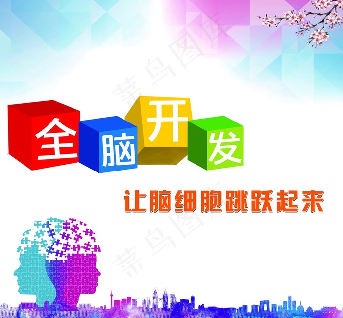 全脑开发图片psd模版下载
