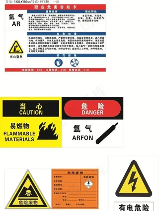 危险危害警示牌图片