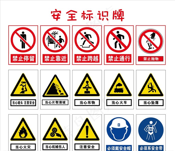 安全标识牌图片
