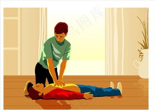 心肺复苏法图片